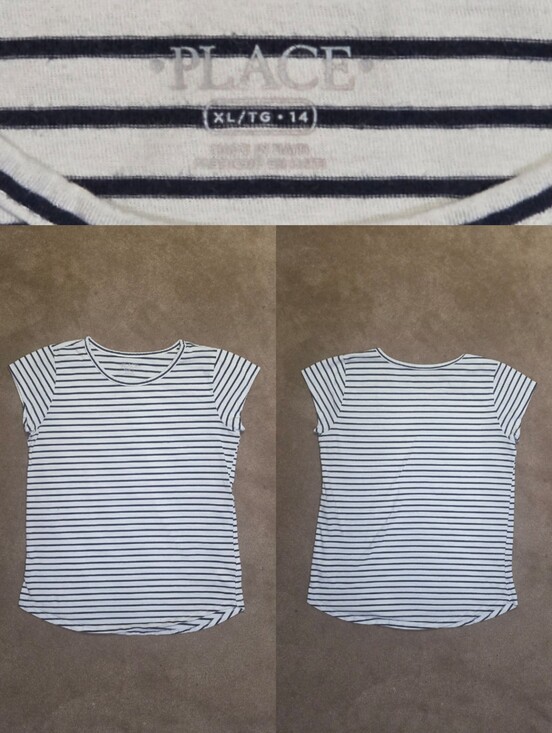 Place Other - Place Kids Black & White Strip Shirt Sz XL 14